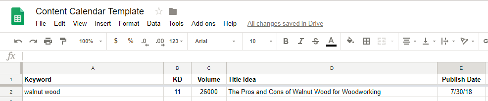 Content calendar Content calendar